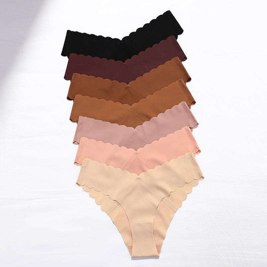 héBei Nylon Fabric Woman Seamless Panties Laser Cut Ice Silk Invisible Ladies Seamless Underwear